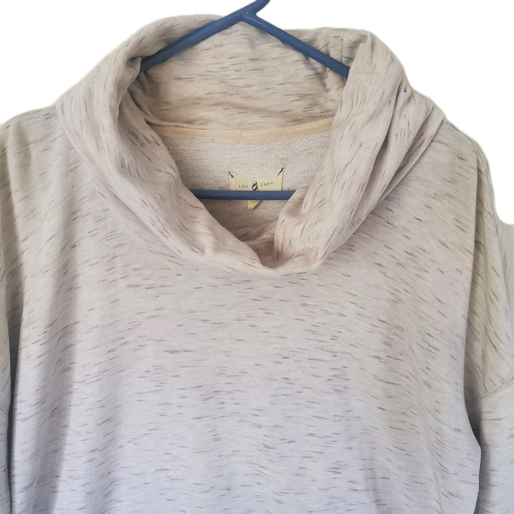 Lou & Grey Womens Size XS Signature Soft Tunic Top Gray Cowl Neck Drop Shoulder - Picture 3 of 10